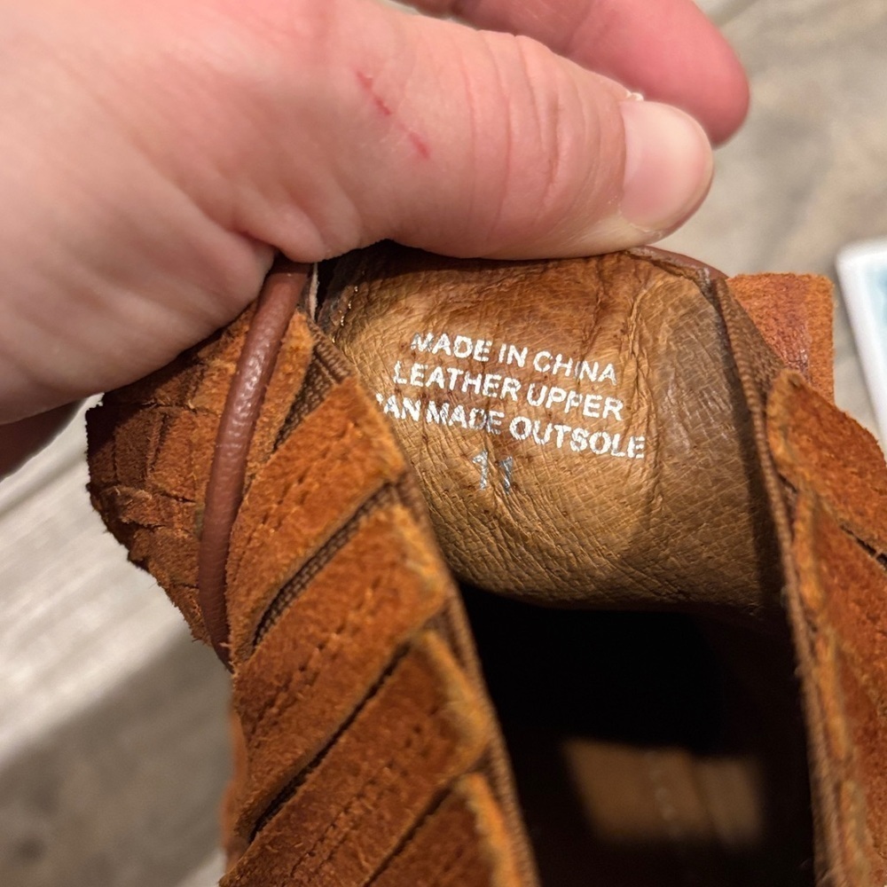 Elliott Lucca Brown Leather Quilted Western Ankle Boots Size 11 - Picture 5 of 9